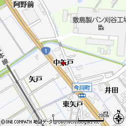 愛知県刈谷市今川町（中矢戸）周辺の地図