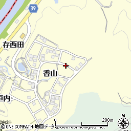 愛知県岡崎市桑原町香山周辺の地図