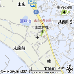 愛知県大府市共和町末広59周辺の地図