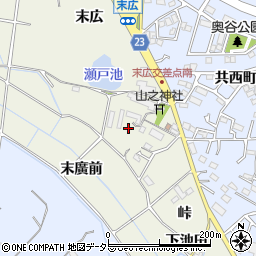 愛知県大府市共和町末広周辺の地図