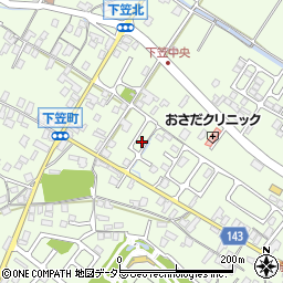 滋賀県草津市下笠町601-18周辺の地図