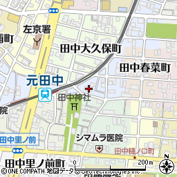 京都府京都市左京区田中西春菜町周辺の地図