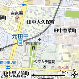 京都府京都市左京区田中西春菜町周辺の地図