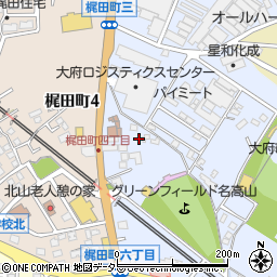 愛知県大府市横根町名高山20周辺の地図