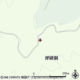 愛知県豊田市滝脇町斧研洞周辺の地図