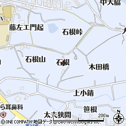 愛知県東海市荒尾町石根周辺の地図