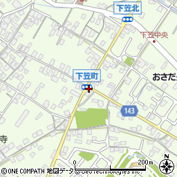 下笠町周辺の地図