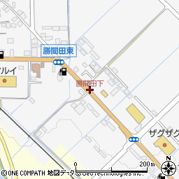 勝間田下周辺の地図
