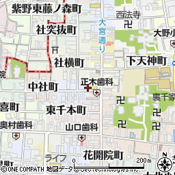 京都府京都市上京区東社町313周辺の地図