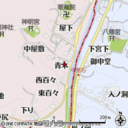 愛知県豊田市桂野町青木周辺の地図