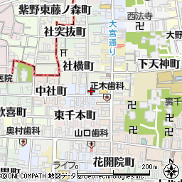 京都府京都市上京区東社町311周辺の地図