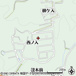 愛知県豊田市花沢町西ノ入周辺の地図