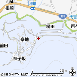 愛知県豊田市田折町（樋田）周辺の地図