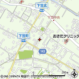 滋賀県草津市下笠町608-3周辺の地図