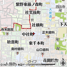 京都府京都市上京区東社町340周辺の地図
