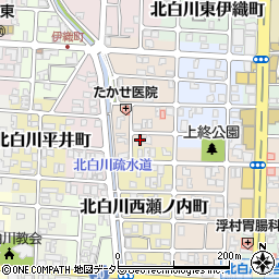 京都府京都市左京区北白川伊織町52-4周辺の地図