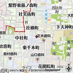 京都府京都市上京区東社町308周辺の地図