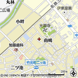 愛知県豊田市竹元町（南嶋）周辺の地図