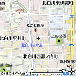 京都府京都市左京区北白川伊織町52-1周辺の地図