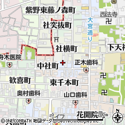 京都府京都市上京区東社町332周辺の地図