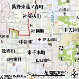 京都府京都市上京区東社町307周辺の地図