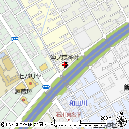 沖ノ森神社周辺の地図