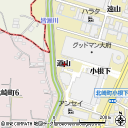 愛知県大府市北崎町道山周辺の地図