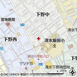 静岡県静岡市清水区下野中6-59周辺の地図