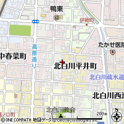 京都府京都市左京区北白川西平井町19-1周辺の地図