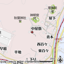 愛知県豊田市桂野町中屋敷9周辺の地図
