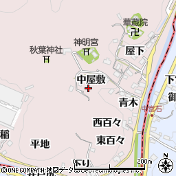 愛知県豊田市桂野町中屋敷10周辺の地図