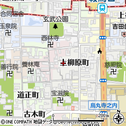 京都府京都市上京区上柳原町104-24周辺の地図