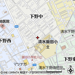 静岡県静岡市清水区下野中5-8周辺の地図