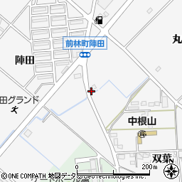 愛知県豊田市前林町大陣田周辺の地図