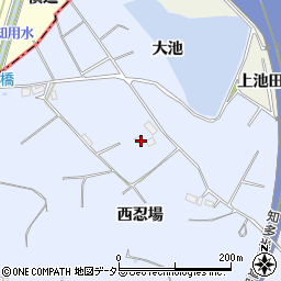 愛知県大府市長草町西忍場周辺の地図