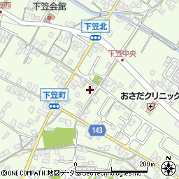 滋賀県草津市下笠町605-2周辺の地図