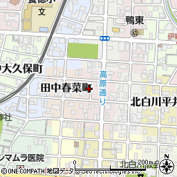 京都府京都市左京区田中東春菜町周辺の地図