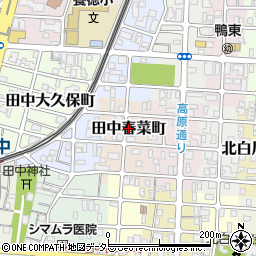 京都府京都市左京区田中春菜町周辺の地図