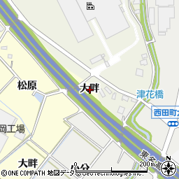 愛知県豊田市住吉町大畔周辺の地図