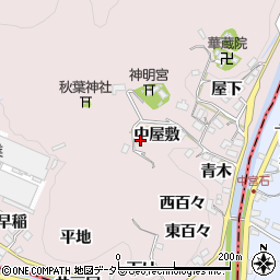 愛知県豊田市桂野町中屋敷16周辺の地図