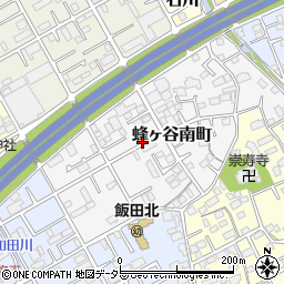 静岡県静岡市清水区蜂ヶ谷南町周辺の地図