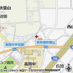 愛知県豊田市若林西町西山周辺の地図