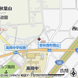 愛知県豊田市若林西町（西山）周辺の地図