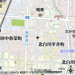 京都府京都市左京区北白川西平井町周辺の地図