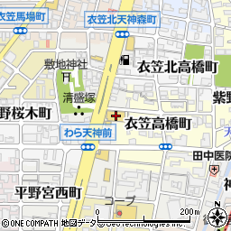 洋服の青山金閣寺店周辺の地図