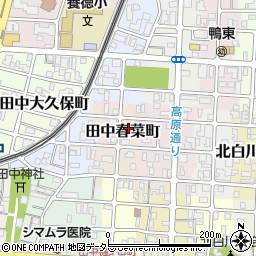 京都府京都市左京区田中春菜町16周辺の地図