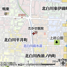 京都府京都市左京区北白川伊織町56-1周辺の地図