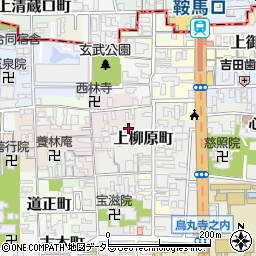 京都府京都市上京区上柳原町104-17周辺の地図