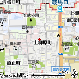 京都府京都市上京区上柳原町104-13周辺の地図