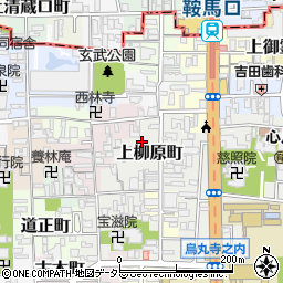 京都府京都市上京区上柳原町104-11周辺の地図